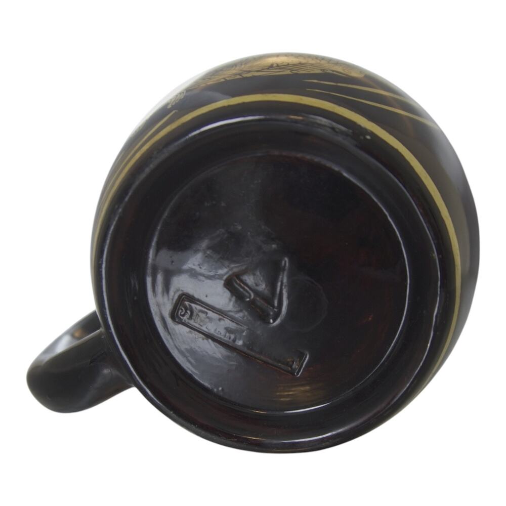 Thai Ramakien Hanuman Mermaid Black Gold Decorative Mug - Picture 6 of 10